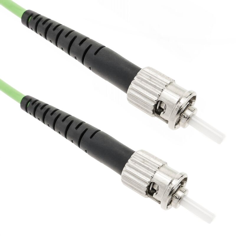 

Cable de fibra óptica OM5 multimodo simplex 50µm/125µm ST/PC a ST/PC 100Gb de 10 m - Bematik