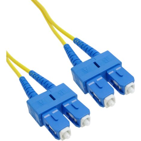 BeMatik - câble de fibre optique SC/PC à SC/PC monomode 9/125 duplex 50m