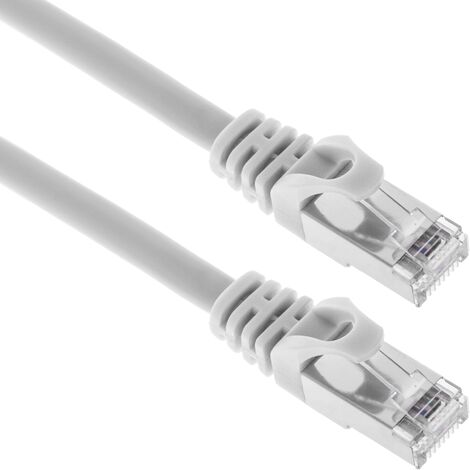 Cable de red ethernet LAN RJ45 UTP 24 AWG Ultra flexible Cat. 6A blanco 3  metros - Cablematic