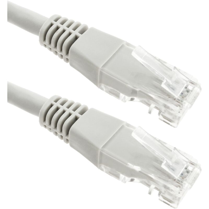 

Cable de red ethernet LAN UTP RJ45 de Cat.6 gris de 15m - Bematik