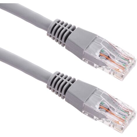 BeMatik - Cable de red ethernet RJ45 LSHF UTP categoría 6 gris 15 m