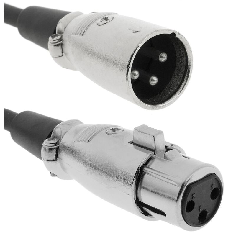 

Bematik - Cable DMX DMX512 XLR 3pin macho a XLR 3pin hembra 0,5m