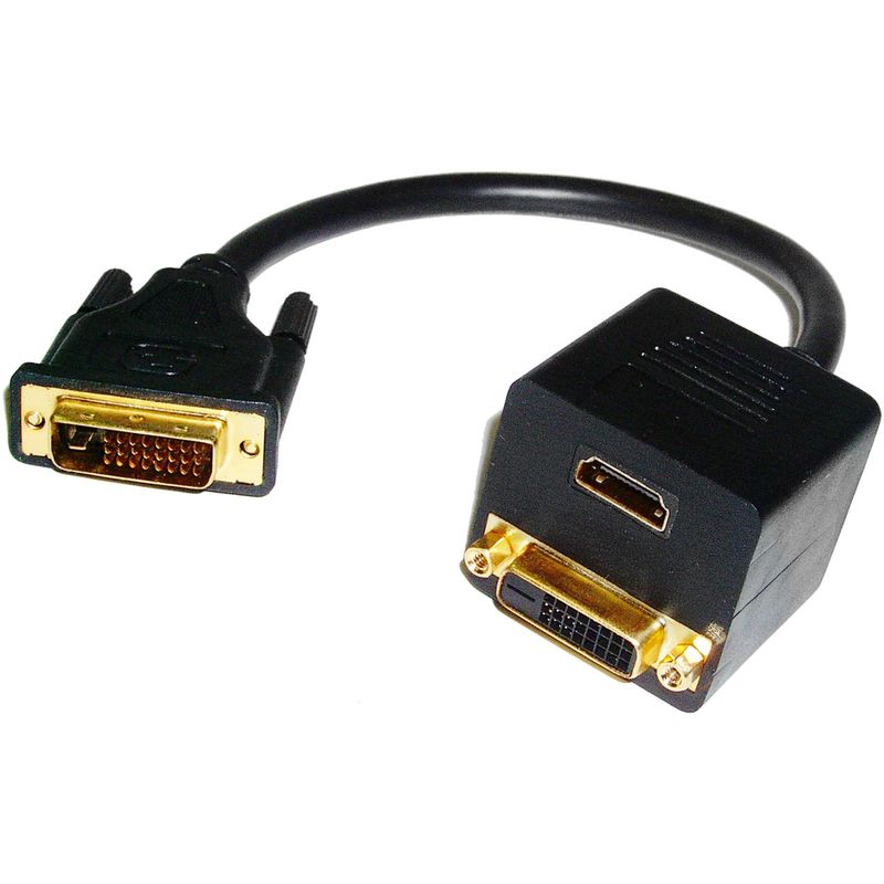 Cablematic Cable duplicador pasivo de 1 HDMI a 2 DVI 