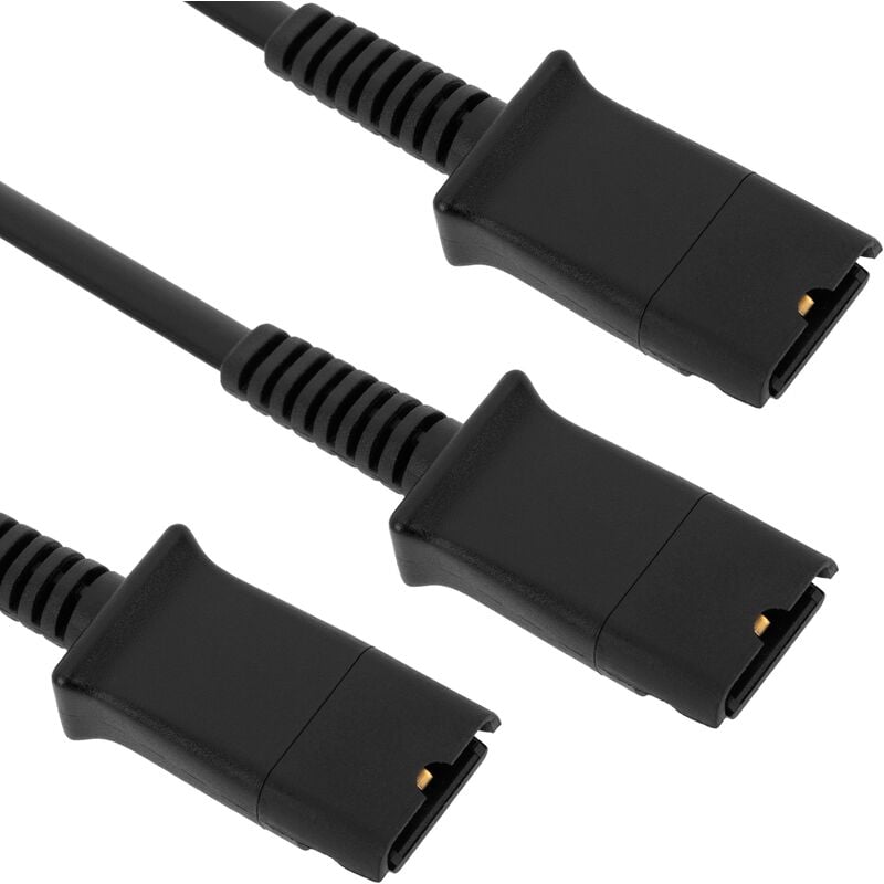 

Cable duplicador compatible con Plantronics QD de 40cm con volumen - Bematik
