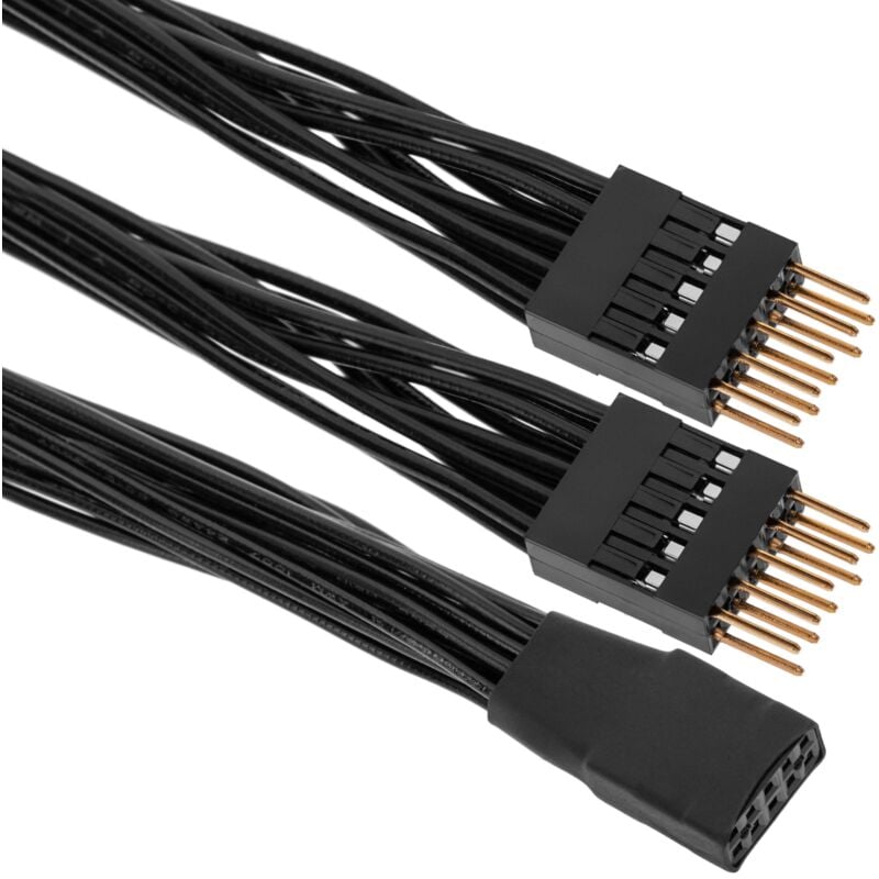 

Cable duplicador USB de placa madre 10-pin USB AC97 HD-Audio - Bematik