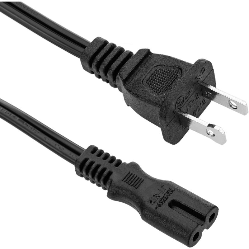 

Cable eléctrico US NEMA-1-15P a IEC-60320-C7 de 1.8m negro - Bematik