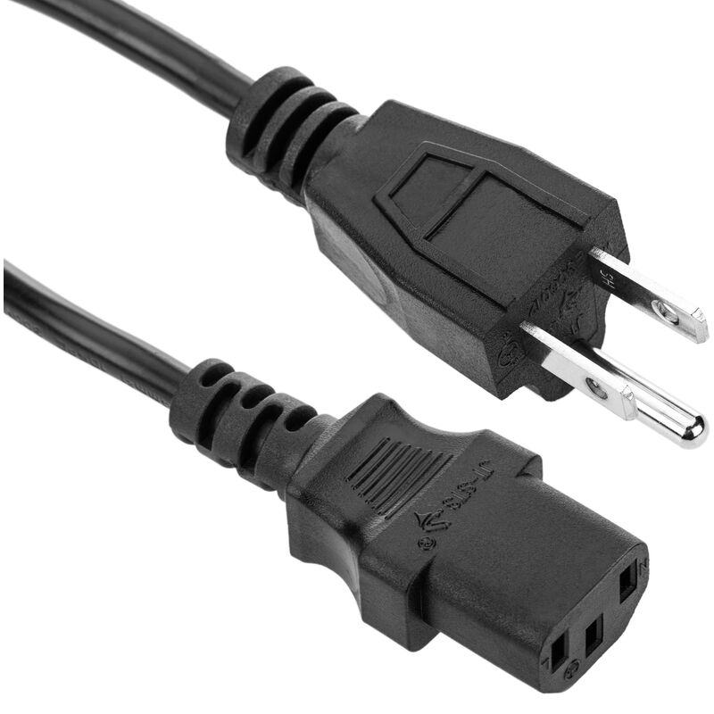 

Cable eléctrico US NEMA-5-15P a IEC-60320-C13 de 0.4m negro - Bematik