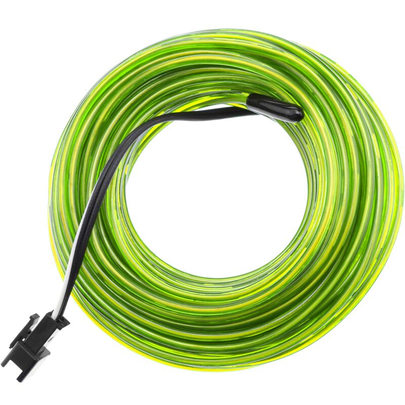 

BeMatik - Cable electroluminiscente amarillo de 2.3mm en bobina 5m con pilas