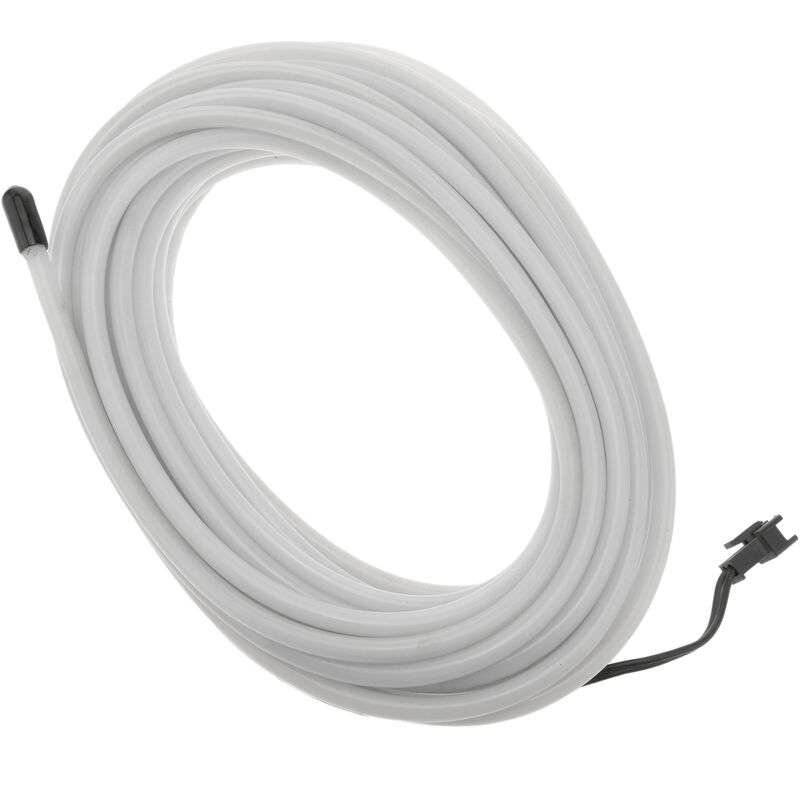 

Cable electroluminiscente blanco de 5mm en bobina 10m de cable conectada a 220VAC - Bematik