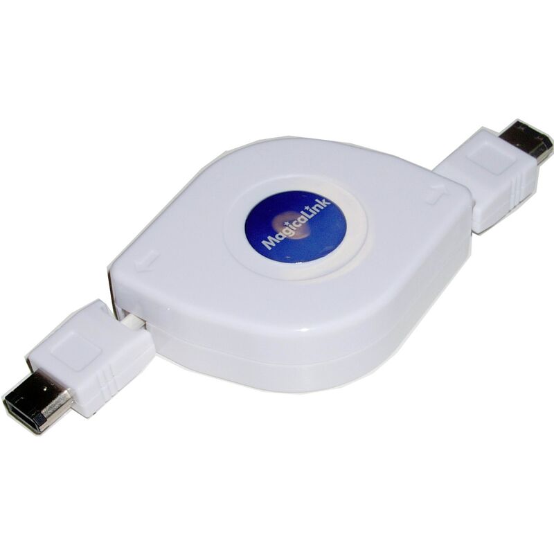 

BeMatik - Cable FireWire 400 IEEE 1394 Retráctil 135cm (6Pin-M/M)