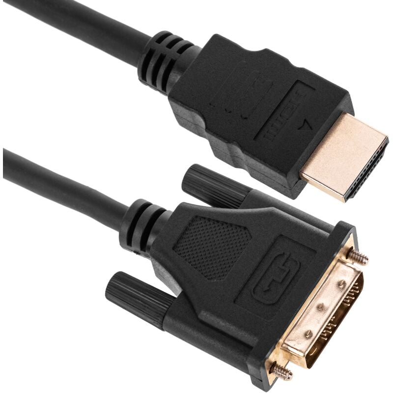 

BeMatik - Cable HDMI de tipo HDMI-A macho a DVI-D macho de 5 m