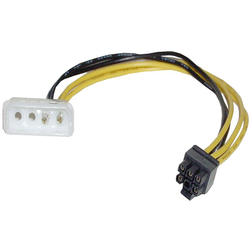 

BeMatik - Cable MOLEX 4Pin-M a PCI-EXPRESS 6Pin-H (Mini-Fit 3.96Pitch)
