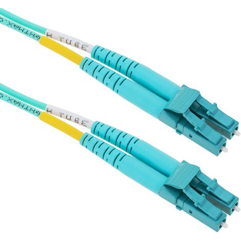 BeMatik - Cable OM3 de fibra óptica de LC a LC multimodo dúplex 50/125 2m