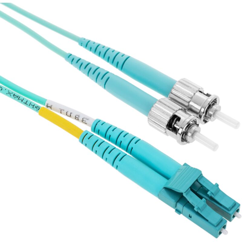 

Cable OM3 de fibra óptica LC a ST multimodo duplex 50/125 de 1m - Bematik