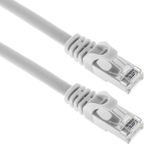 BeMatik - Câble réseau Ethernet FTP Cat.6a blanc 0,5 m