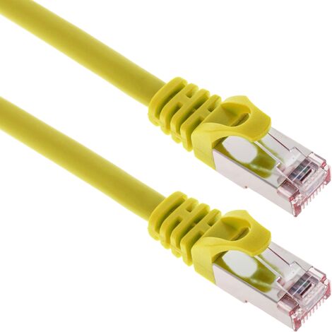 BeMatik - Câble réseau Ethernet FTP Cat.6a jaune 5 m