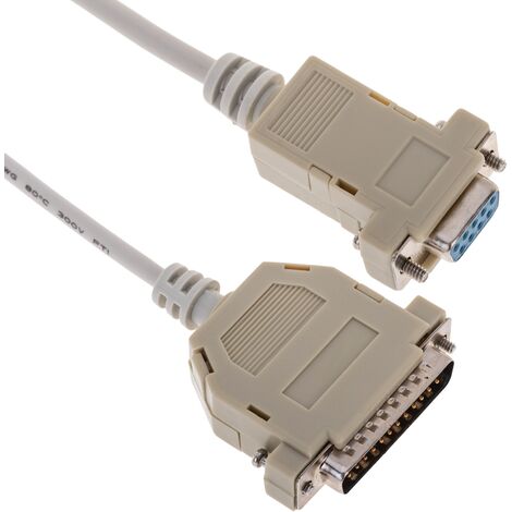 BeMatik - Câble série avec connecteur DB25 mâle à DB9 femme 1.8m