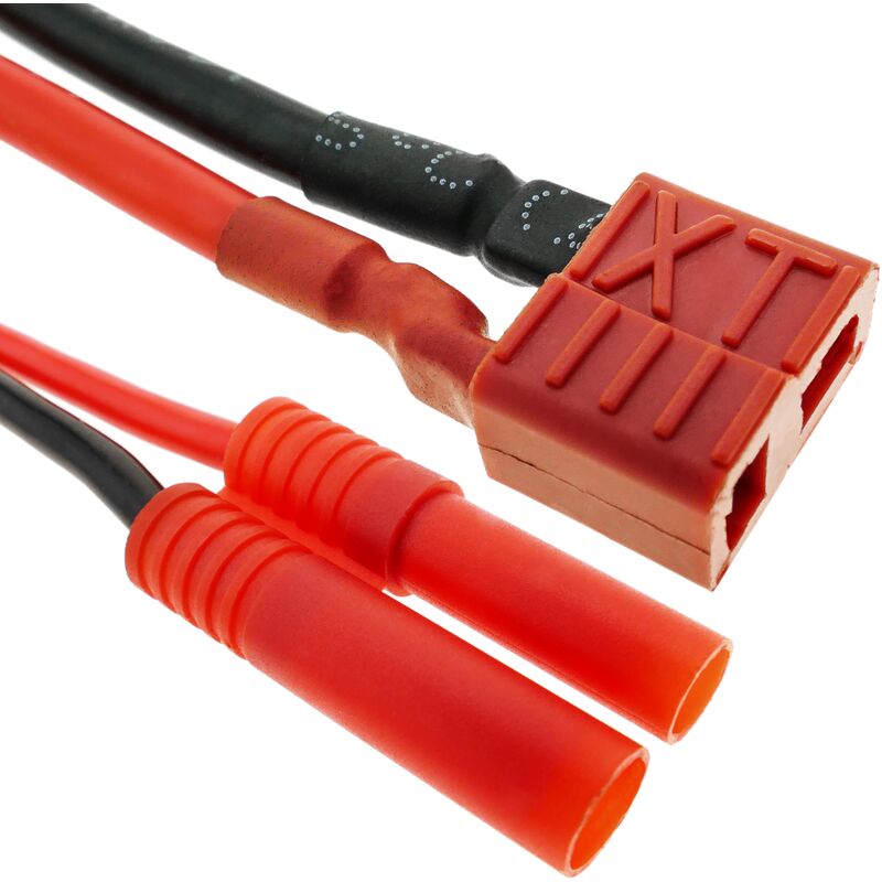 

Cable T PLUG hembra a HXT Banana 4.0mm de 10cm 14AWG Carga y fuente alimentación - Bematik