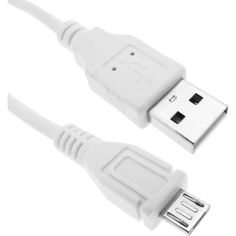 

Cable USB 2.0 A macho a MicroUSB macho blanco de 1m - Bematik