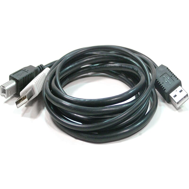 

Cable USB 2.0 de doble alimentación 2AM a BM 3m - Bematik
