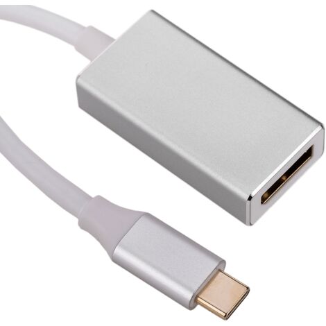 BeMatik - Cable USB 3.1 C macho a DisplayPort hembra Conversor de vídeo 4K Ultra HD 60Hz 10cm