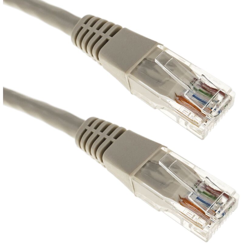 

Cable de red ethernet 25cm UTP Cat.5e gris - Bematik