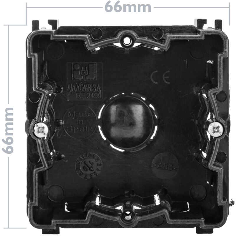 Caja de empotrar 66x66mm cajet/ín de Conexiones el/éctricas BeMatik