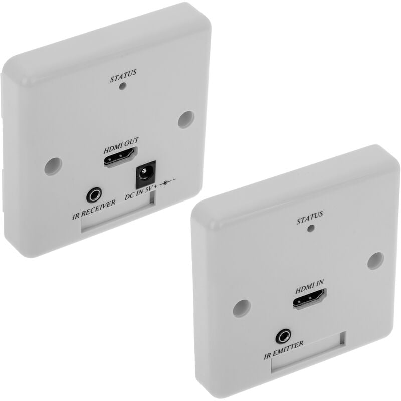 

BeMatik - Caja de pared canaleta 80x80 Extensor UTP Cat.5 (HDMI+IR)