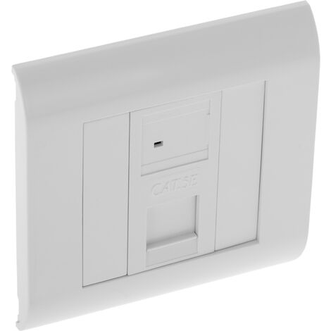 BeMatik - Caja de pared o canaleta de 80x80 con 1 RJ45 FTP Cat.5e 568B
