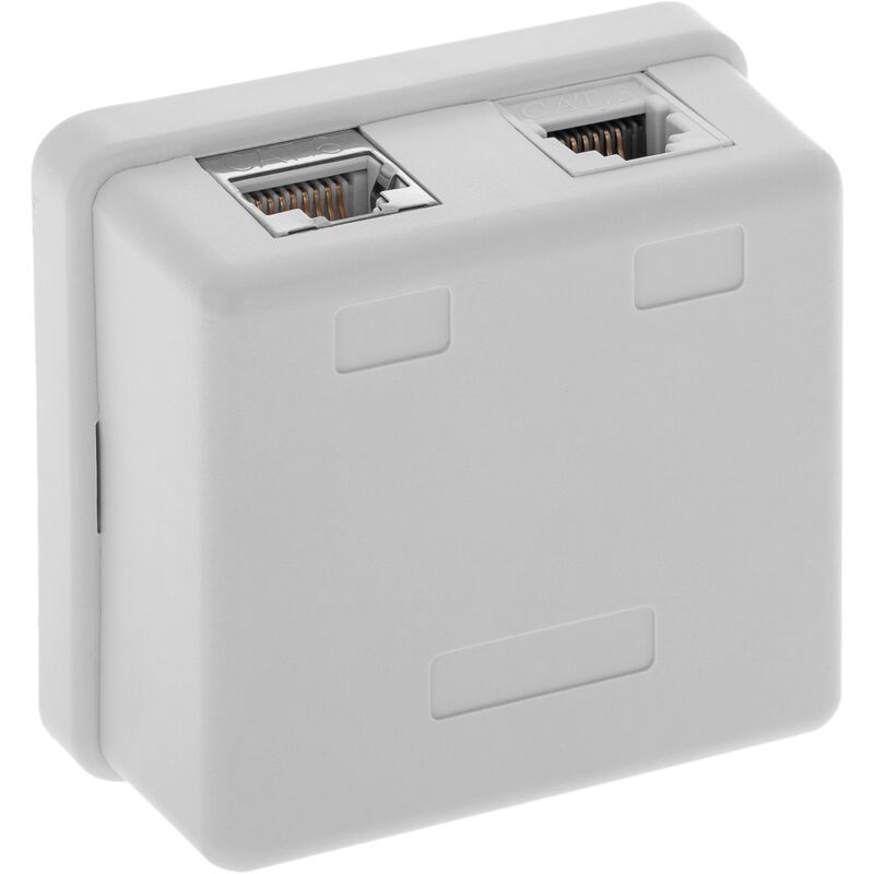 

Caja de superficie de 1 RJ11 Cat.3 y 1 RJ45 Cat.6 FTP - Bematik