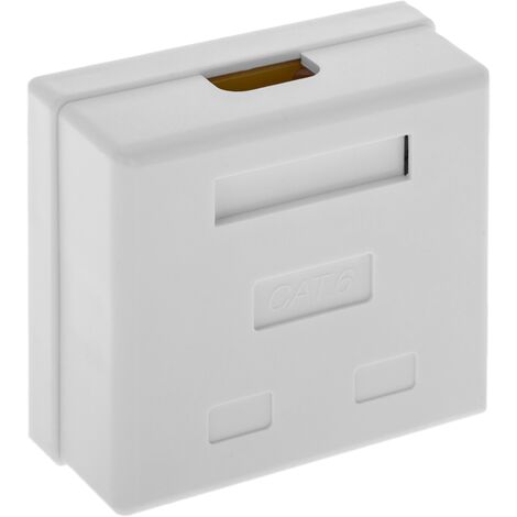 BeMatik - Caja de superficie de 2 RJ45 Cat.6 UTP