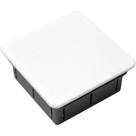 BeMatik - Caja empotrada de registro eléctrico cuadrada 100x100x52mm
