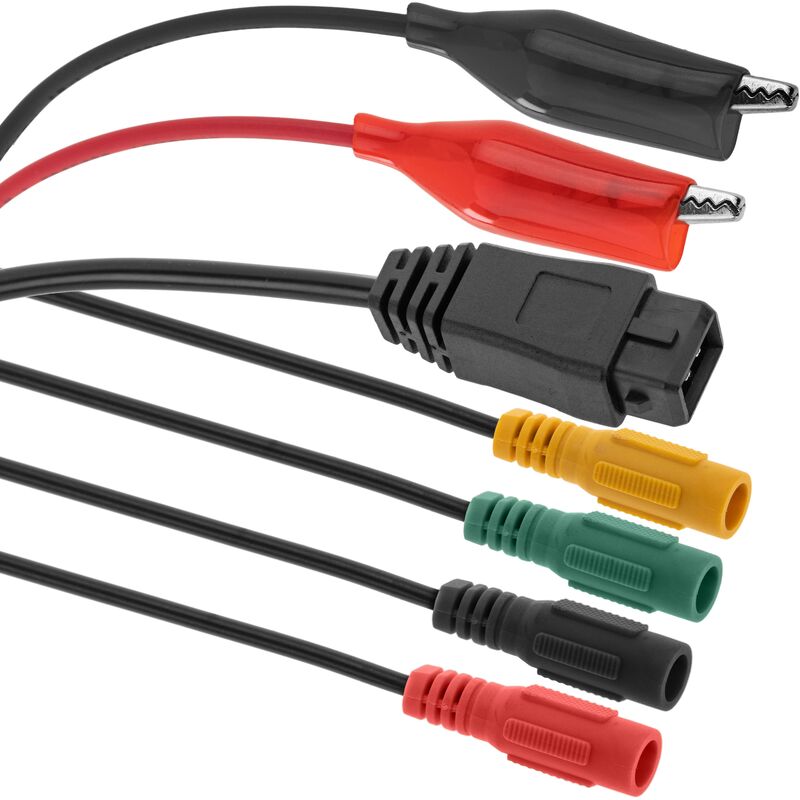 Bematik - Câble de diagnostic 2 broches mâles et pinces crocodiles vers banane femelle compatible avec les véhicules du Groupe psa et Bosc