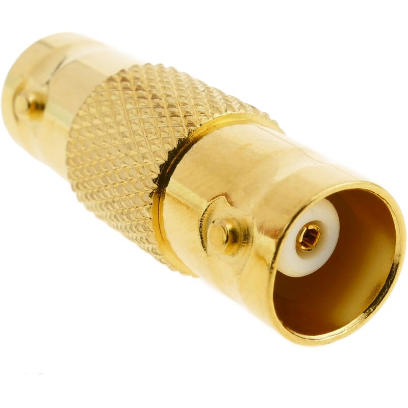 

Conector dorado BNC RG6U hembra-hembra empalme - Bematik