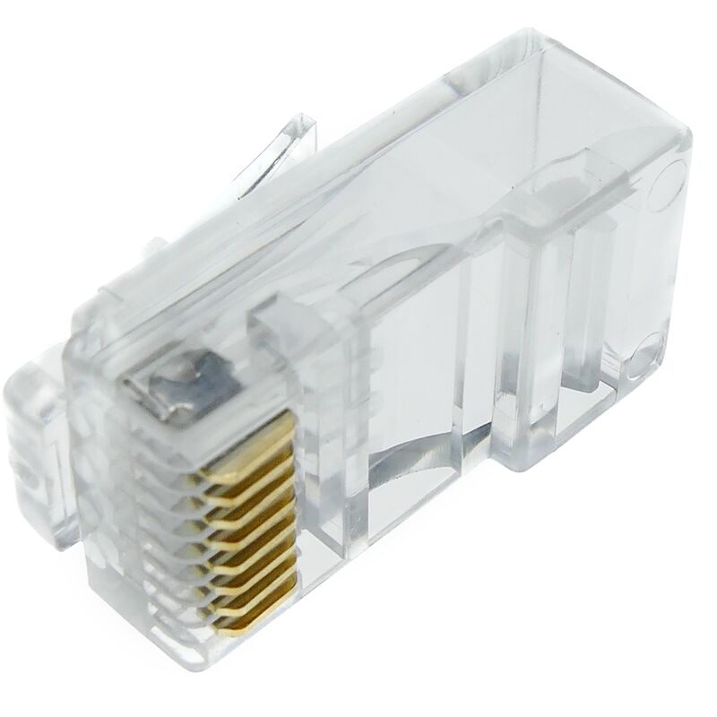 

BeMatik - Conector UTP Cat.6 RJ45 macho para crimpar a cable 100-pack