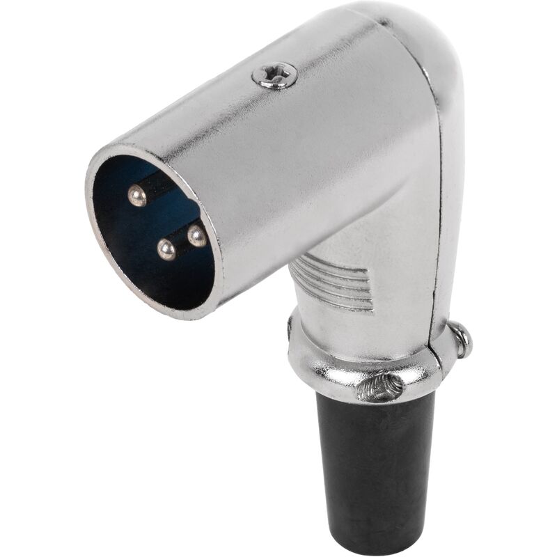 

Conector XLR3 3pin macho metálico con ángulo - Bematik