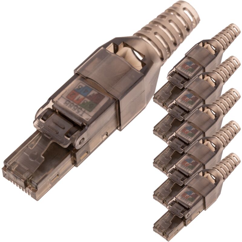 Bematik - Connecteur mâle utp Cat.6a RJ45 sertissage automatique pack 6 unités
