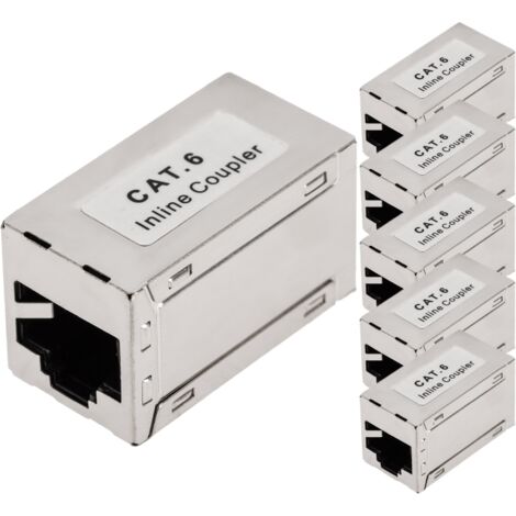BeMatik - Coupleur Keystone RJ45 femelle vers femelle Cat.6 FTP pack de 6 unités