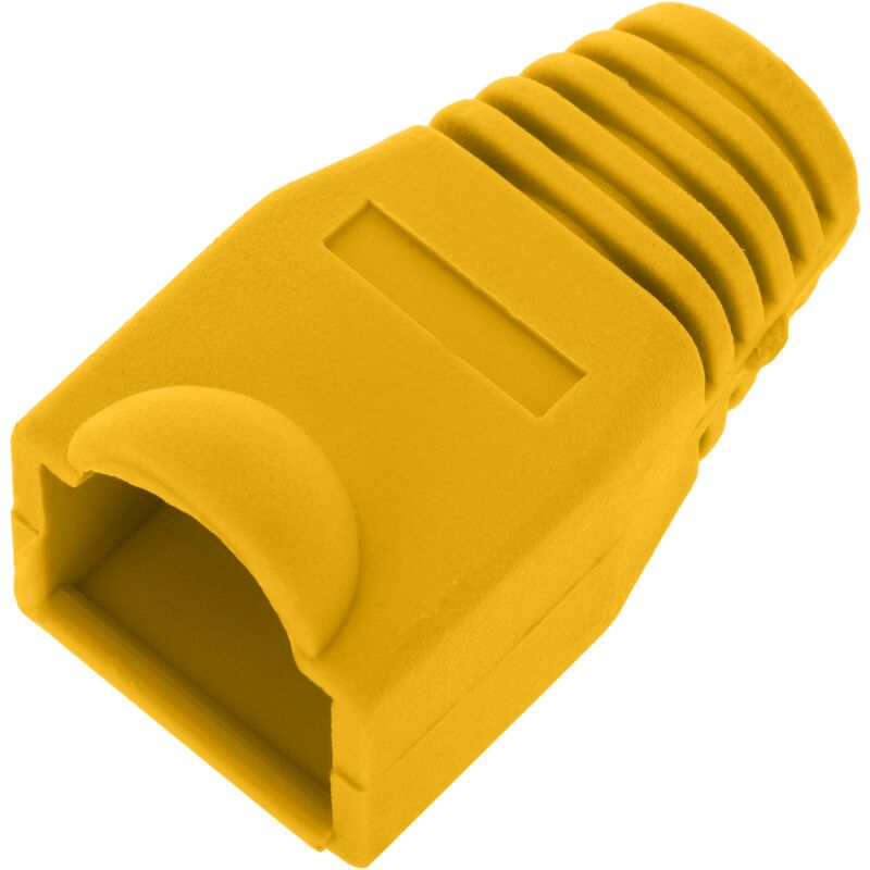 

Cubierta de goma para conector RJ45 de color amarillo - Bematik