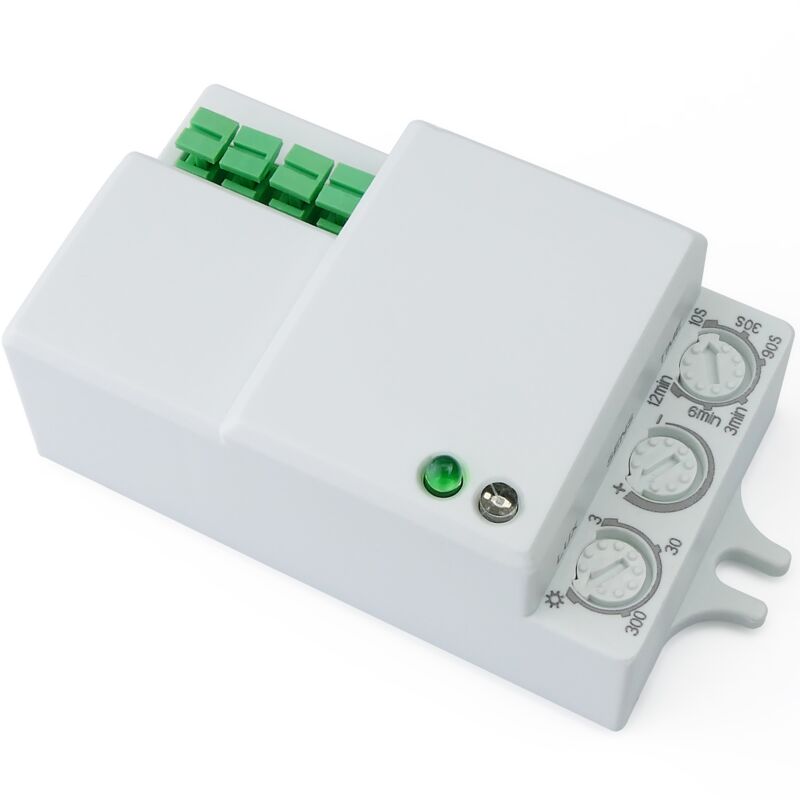 

Detector de movimientos compacto mini con control de tiempo luz y distancia - Bematik