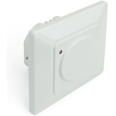 BeMatik - Detector de movimientos empotrado pared 80x80mm con control de tiempo luz y distancia