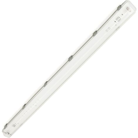 BeMatik - Ecran étanche pour tube LED 1 x 1500 mm avec connexion à deux extrémités IP65 T8 G13