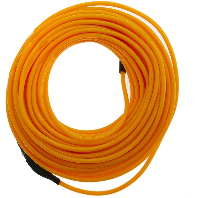 Elektrolumineszenz-Kabel 2.3mm Gold in 10m Spule 220VAC angeschlossen - Bematik