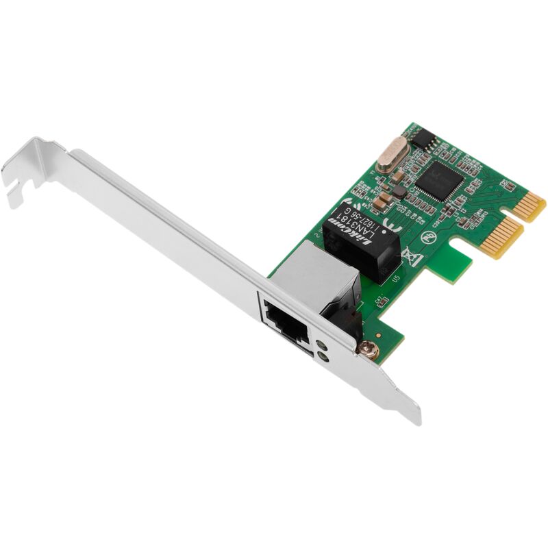 BeMatik - Ethernet Karte PCI-Express PCIe Gigabit 10/100/1000 Base-TX