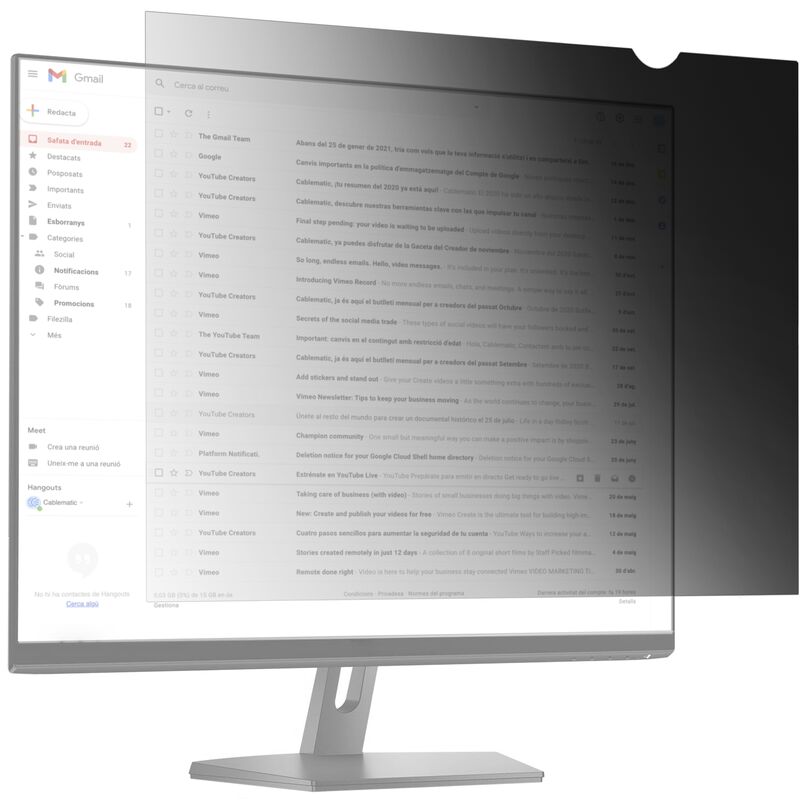 

Filtro de privacidad 18.1' 5:4. Protector para pantalla y monitor - Bematik