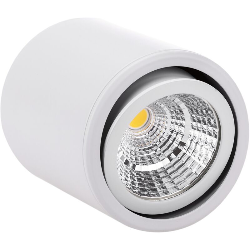 

Foco LED de superficie con cabezal móvil Lámpara COB 7W 220VAC 3000K blanca 75mm - Bematik