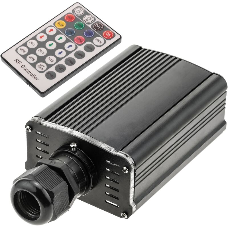 

BeMatik - Fuente de luz LED iluminador para fibra óptica 1x18W RGBW 25 mm RF