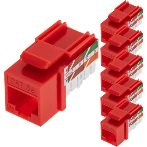 BeMatik - Keyston RJ45 femelle TB110 Cat.5e UTP pack de 6 unités