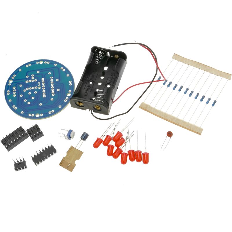 

Kit electrónico de 10 LEDs en movimiento NE555 CD4017 DW-0843 - Bematik