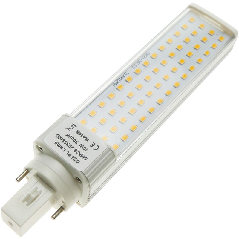 

Lámpara de tubo LED PLC G24 85-265VAC 10W Bombilla de luz cálida - Bematik